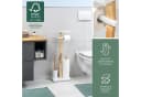 eluno WC-Garnitur freistehend 4in1 Weiß Holz Metall Bild 4
