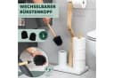 eluno WC-Garnitur freistehend 4in1 Weiß Holz Metall Bild 5