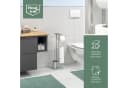eluno WC-Garnitur freistehend Edelstahl & Glas 4in1 Bild 4