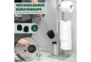 eluno WC-Garnitur freistehend Edelstahl & Glas 4in1 Bild 5