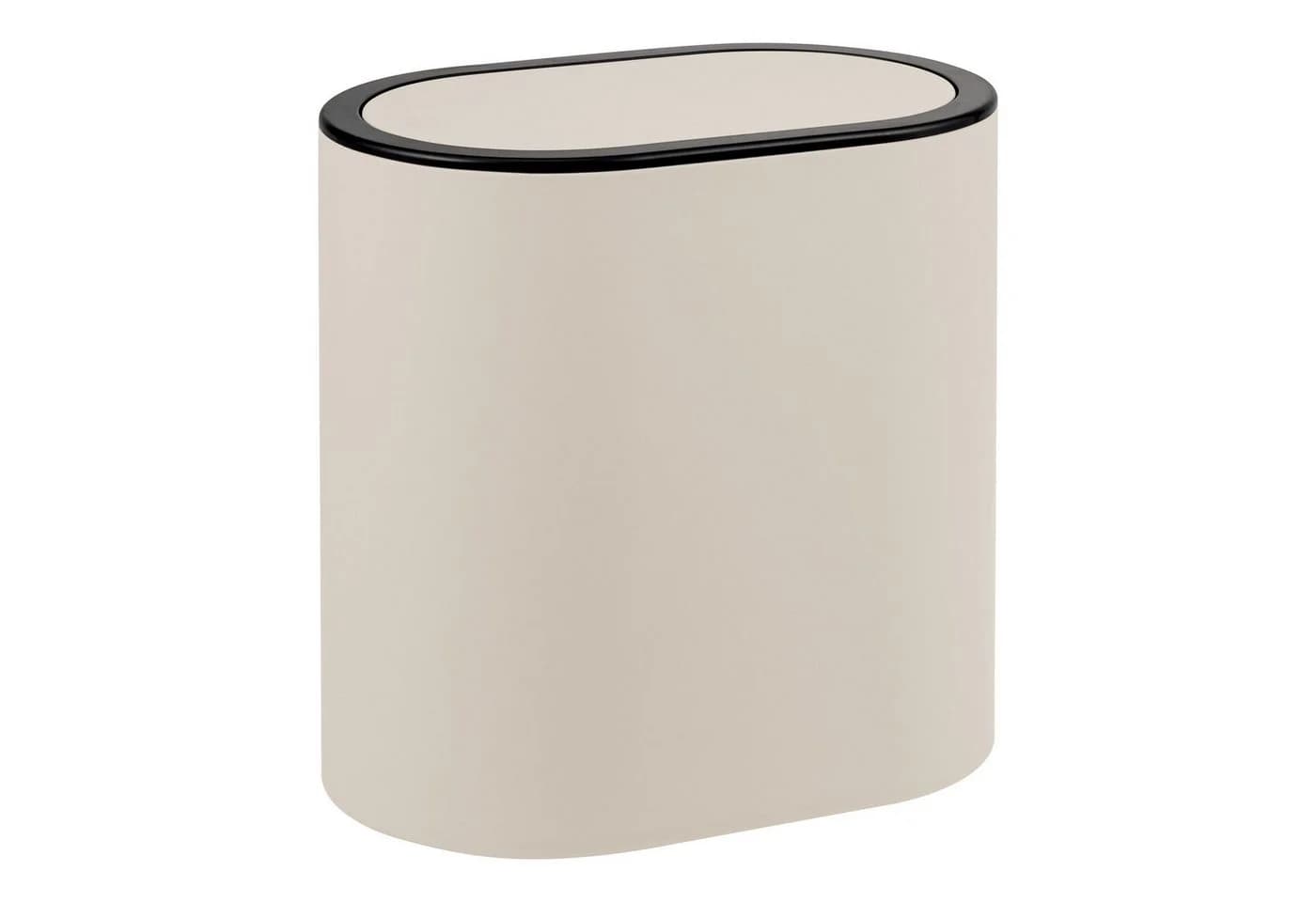 eluno Kosmetikeimer oval mit Schwingdeckel, 6 Liter, beige - Bild 2