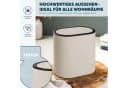 eluno Kosmetikeimer oval mit Schwingdeckel, 6 Liter, beige Bild 3