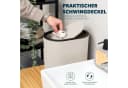 eluno Kosmetikeimer oval mit Schwingdeckel, 6 Liter, beige Bild 4
