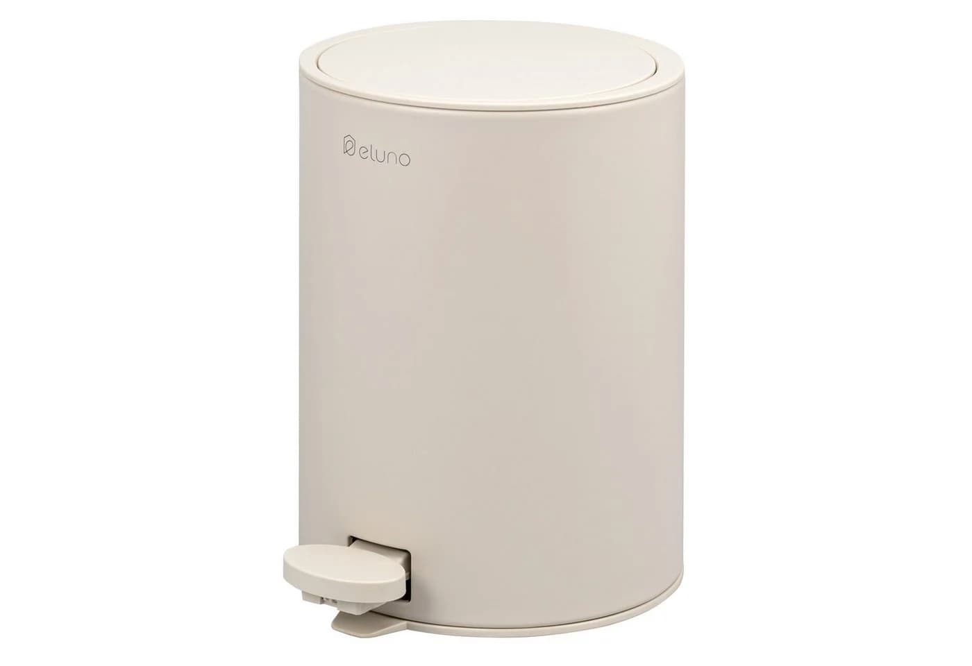 eluno Kosmetikeimer ZINOLA Beige 3 Liter mit Pedal - Bild 2