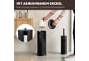 eluno Toilettenpapierhalter Schwarz mit Deckel & Entnahmefenster Bild 5