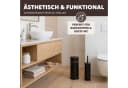 eluno Badaccessoire-Set AGLIANO 2tlg. Schwarz Loch-Dekor Bild 5