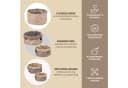 eluno Brotkorb NOVARA 2er Set Rund Beige Braun Kunstlederlasche Bild 3