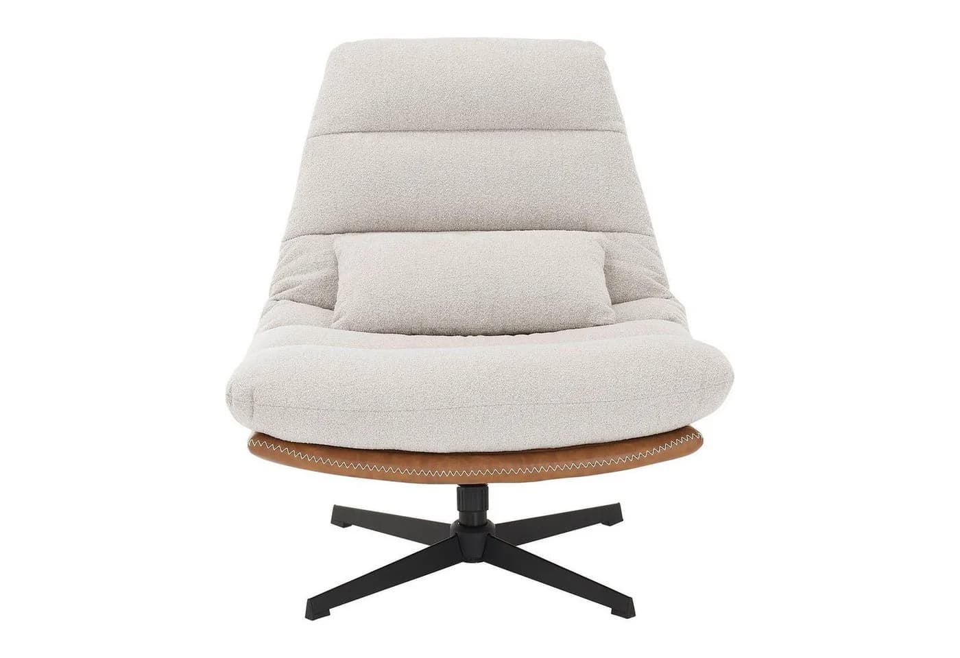 Sessel ANDREUS Beige mit Wippfunktion und 360 Grad drehbar - Bild 4