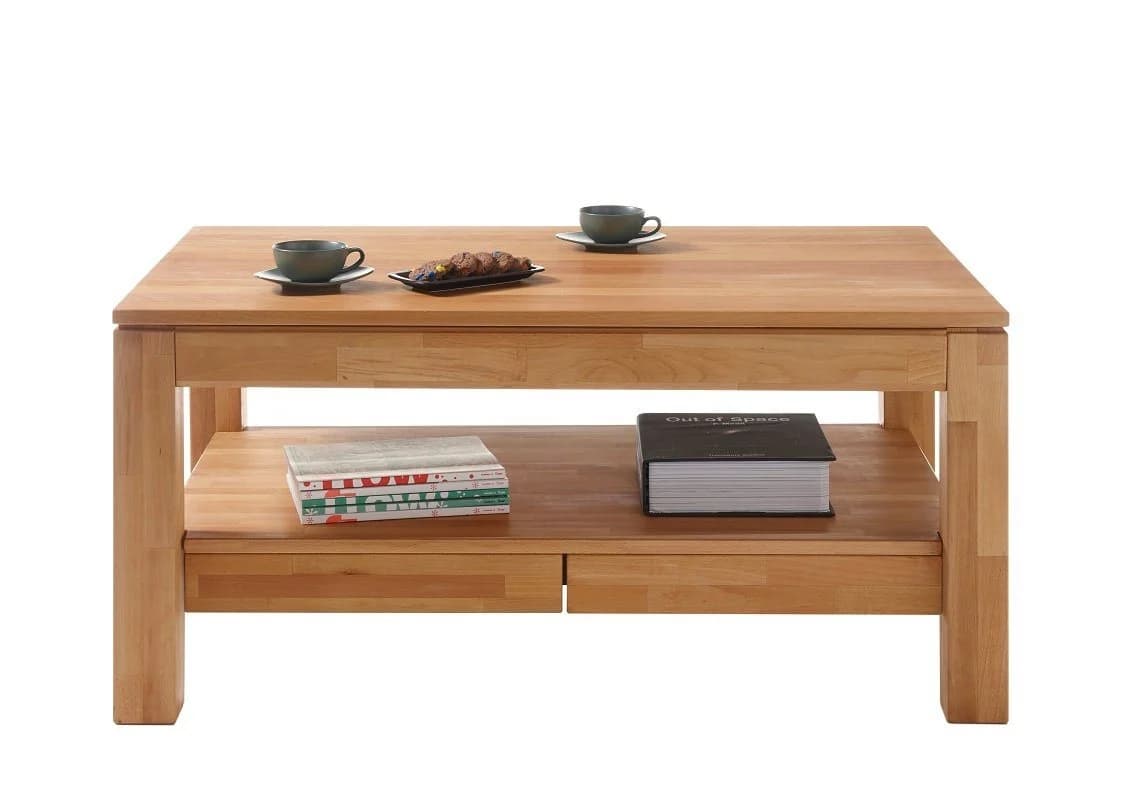 MCA furniture Couchtisch Gordon Kernbuche Massiv mit Schubkästen - Bild 3