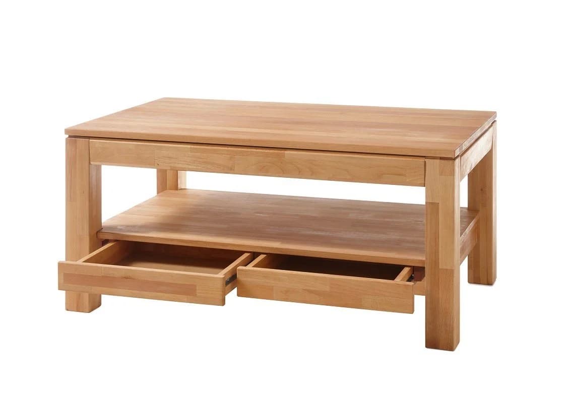 MCA furniture Couchtisch Gordon Kernbuche Massiv mit Schubkästen - Bild 5