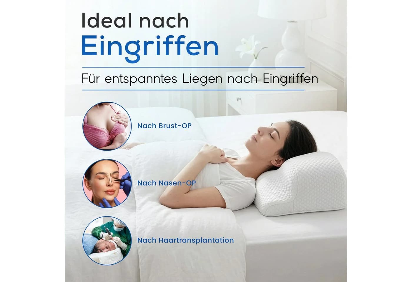 RelaxSleep Kopfkissen Rückenschläfer Anti-Falten Memory-Schaum - Bild 5