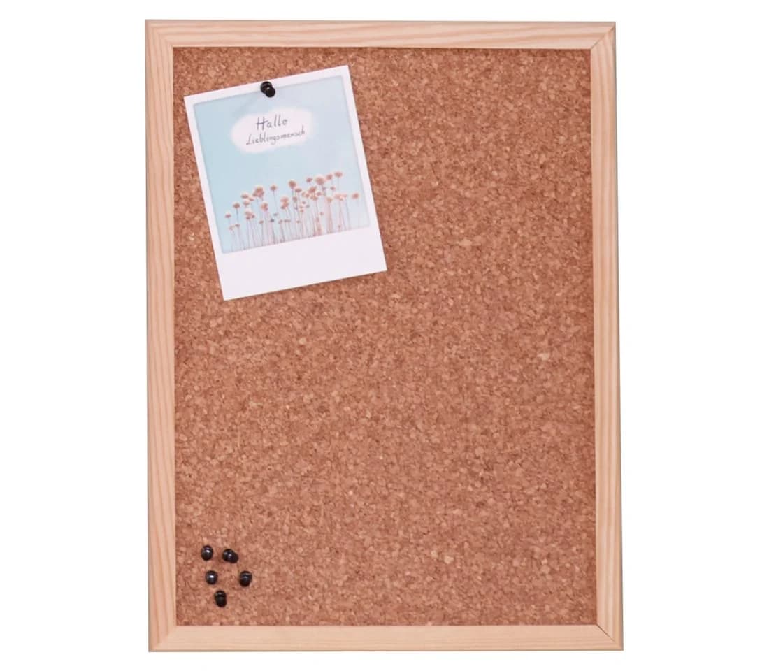 Basera® Pinnwand aus Kork und Kiefernholz, 30 x 40 cm - Bild 2