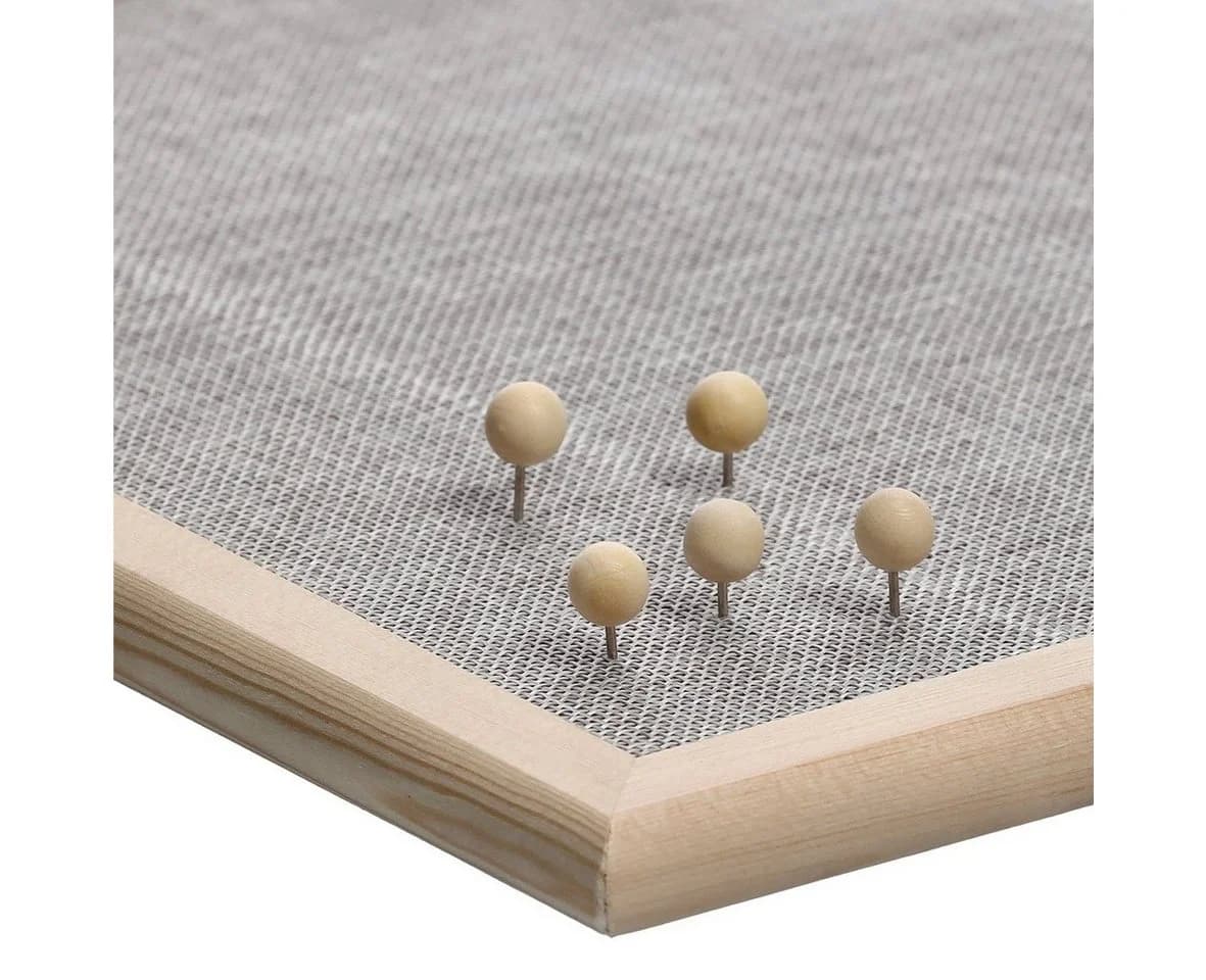 Basera® Pinnwand aus Leinen und Kiefernholz