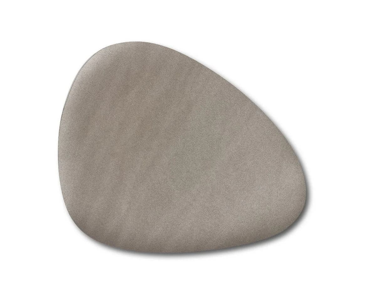 Basera® Platzset 6er-Set Kunstleder Gebogen Metallic Taupe