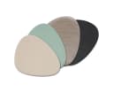 Basera® Platzset 6er-Set Kunstleder Gebogen Metallic Taupe Bild 3