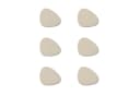 Basera® Glasuntersetzer 6er-Set Kunstleder Gebogen Creme Bild 2