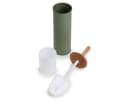 Basera® WC-Garnitur WC Bürstengarnitur aus Metall mit Bambusgriff, olivgrün Bild 1