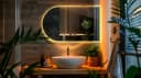 Tulup LED-Lichtspiegel Modernes Wandspiegel mit LED Beleuchtung Bild 1