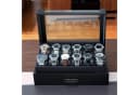 LuxusKollektion Uhrenbox Herren 12 Fächer Massivholz Schwarz Bild 3