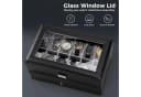 LuxusKollektion Uhrenbox 24 Fächer Glasdeckel Schwarz Bild 3