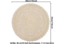 LuxusKollektion Platzset 6er Set Runde Tischmatten Beige 38cm Bild 3