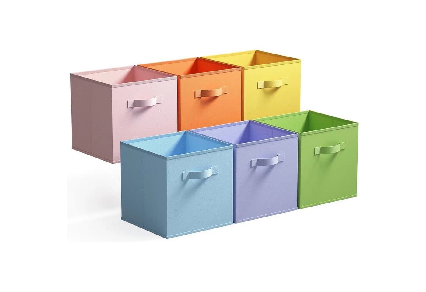 LuxusKollektion Faltbox Aufbewahrungswürfel Stoff Kallax Regal 6 Stück - Bild 2