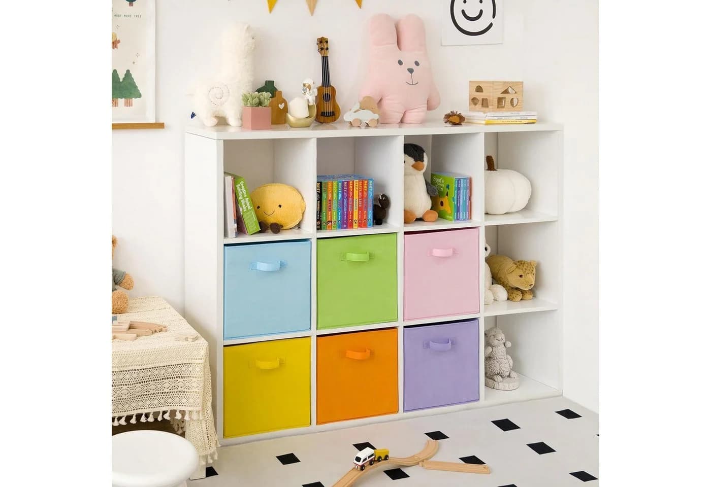 LuxusKollektion Faltbox Aufbewahrungswürfel Stoff Kallax Regal 6 Stück - Bild 4