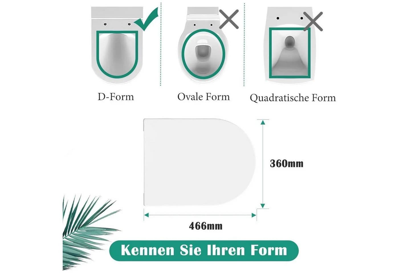 LuxusKollektion Toilettendeckel WC Sitz D-Form Absenkautomatik Antibakteriell - Bild 3