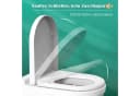 LuxusKollektion Toilettendeckel WC Sitz D-Form Absenkautomatik Antibakteriell Bild 4