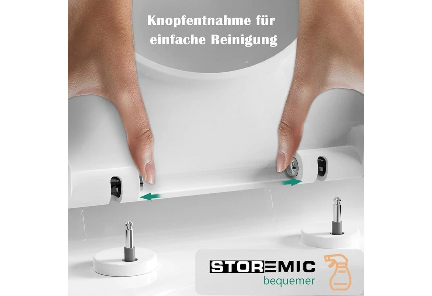 LuxusKollektion Toilettendeckel WC Sitz D-Form Absenkautomatik Antibakteriell - Bild 5