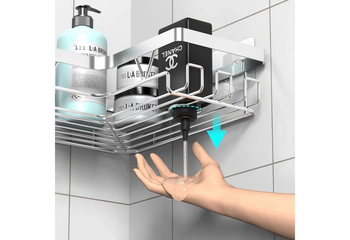 LuxusKollektion Duschablage Ecke Edelstahl ohne Bohren - Bild 5