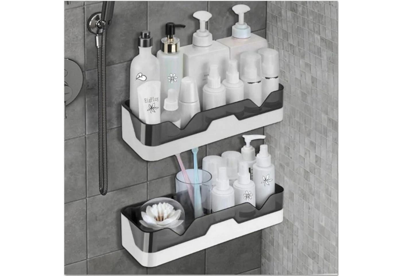 LuxusKollektion Duschregal 2er Set Weiß Ohne Bohren - Bild 5