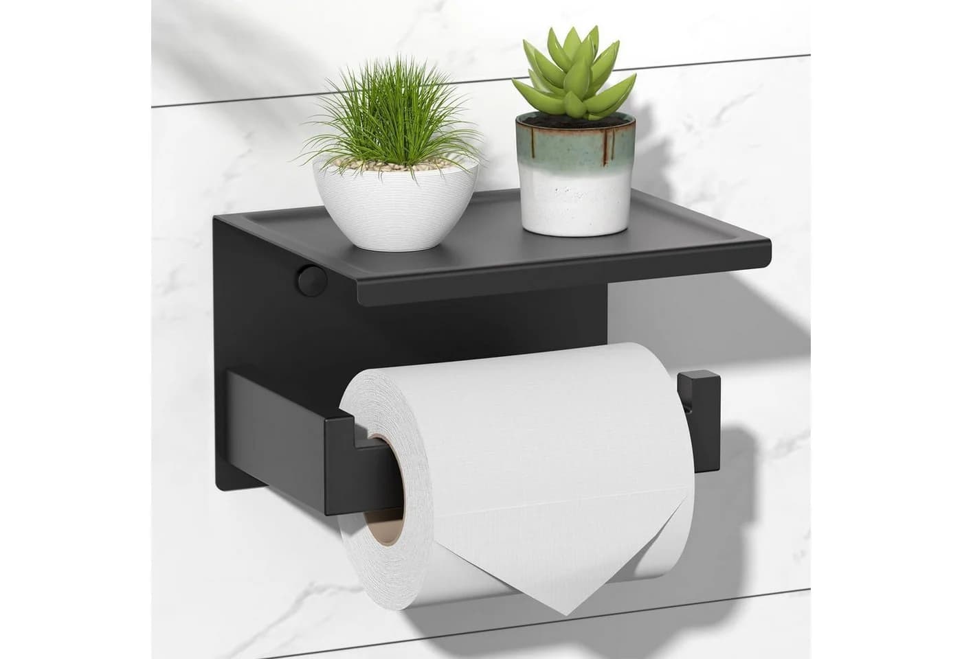 LuxusKollektion Toilettenpapierhalter Edelstahl Matt Schwarz - Bild 2