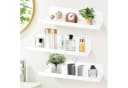 LuxusKollektion Wandregal 3er Set Weiß Acryl Selbstklebend 30cm Bild 2