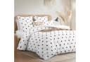 LuxusKollektion Bettwäsche 200x200 Weiß Polka Dot Mikrofaser Bild 1