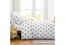 LuxusKollektion Bettwäsche 200x200 Weiß Polka Dot Mikrofaser Bild 3