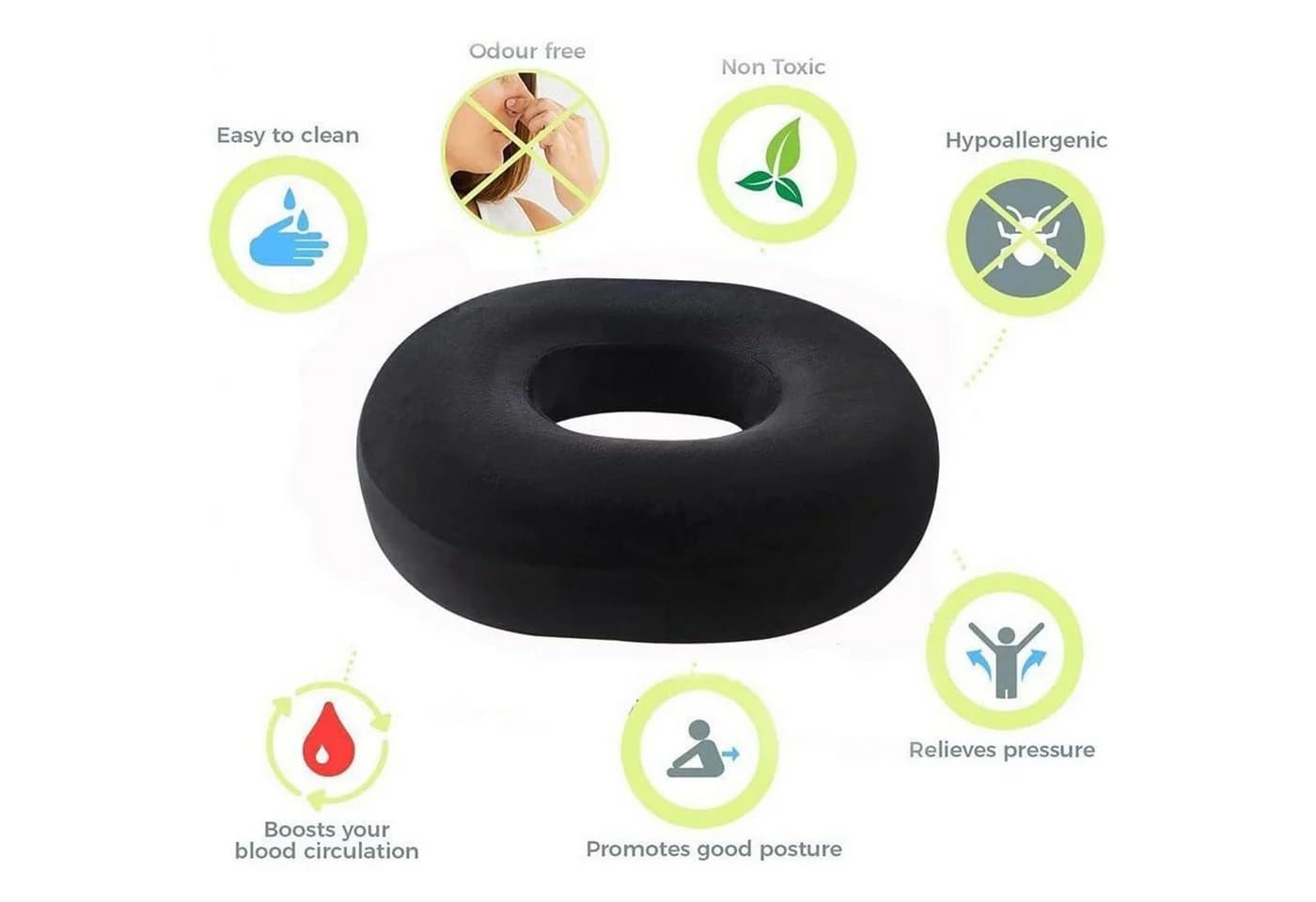 LuxusKollektion Donut Sitzkissen Memory-Schaum Ischias Hämorrhoiden