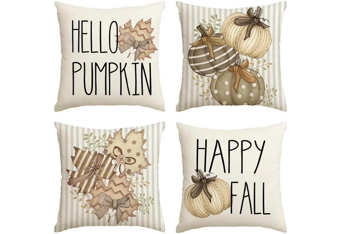 Artoid Mode Kissenbezug 4er Set Herbst Design Polyester - Bild 2