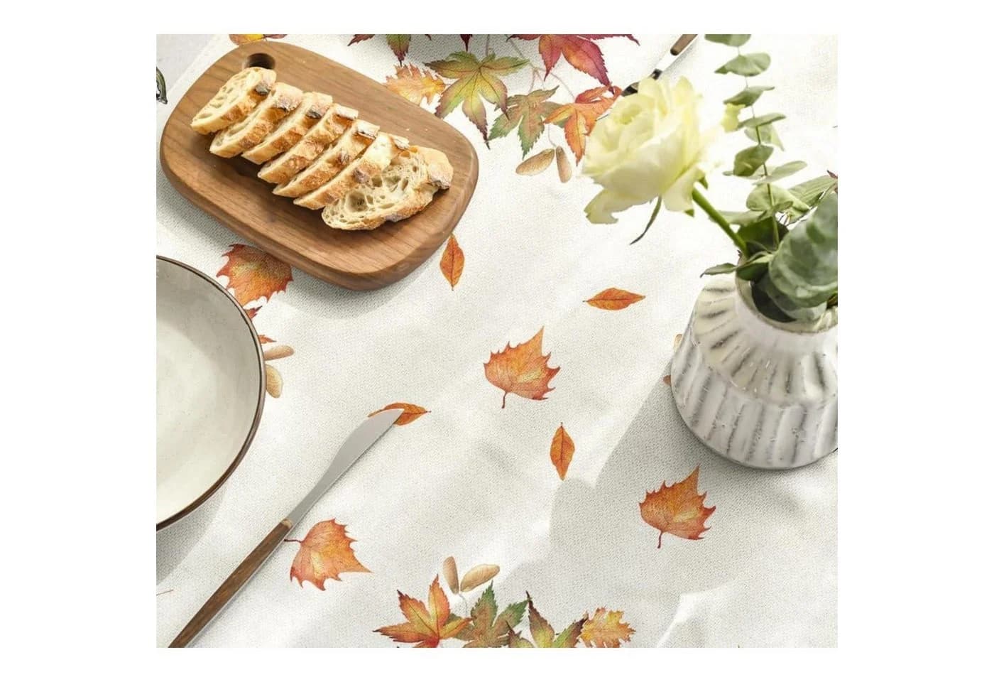 LuxusKollektion Tischdecke Herbst Orange Kürbisse Ahornblätter 85x85 cm - Bild 5