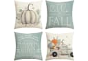 LuxusKollektion Kissenbezüge 4er Set Herbst Design Blau Bild 2