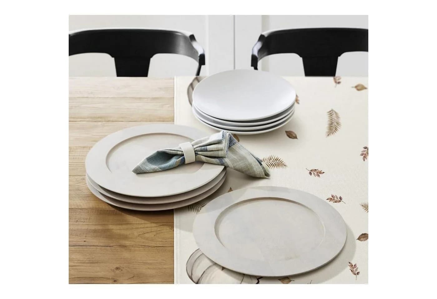 LuxusKollektion Tischdecke Herbst Design Beige 85x85 cm Polyester
