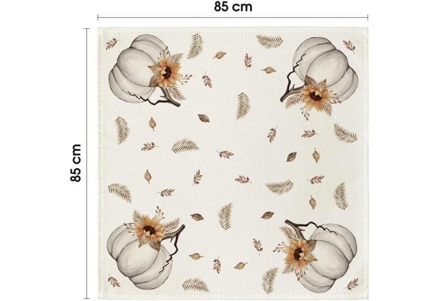 LuxusKollektion Tischdecke Herbst Design Beige 85x85 cm Polyester - Bild 5