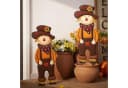 LuxusKollektion Gartenfigur Herbstdeko Vogelscheuche Metall Kürbis Bild 5