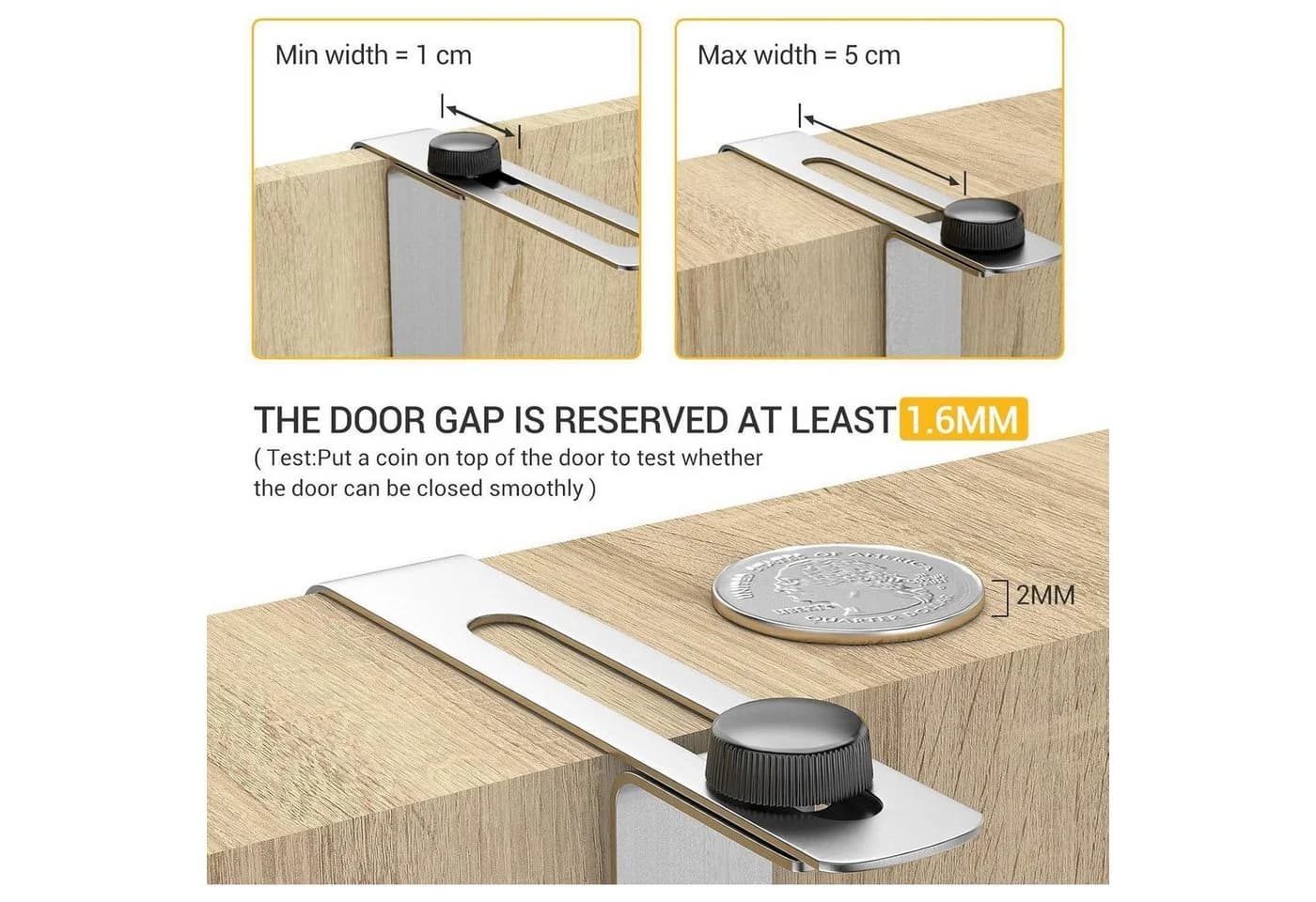 LuxusKollektion Türgarderobe Edelstahl 6 Haken ohne Bohren - Bild 5
