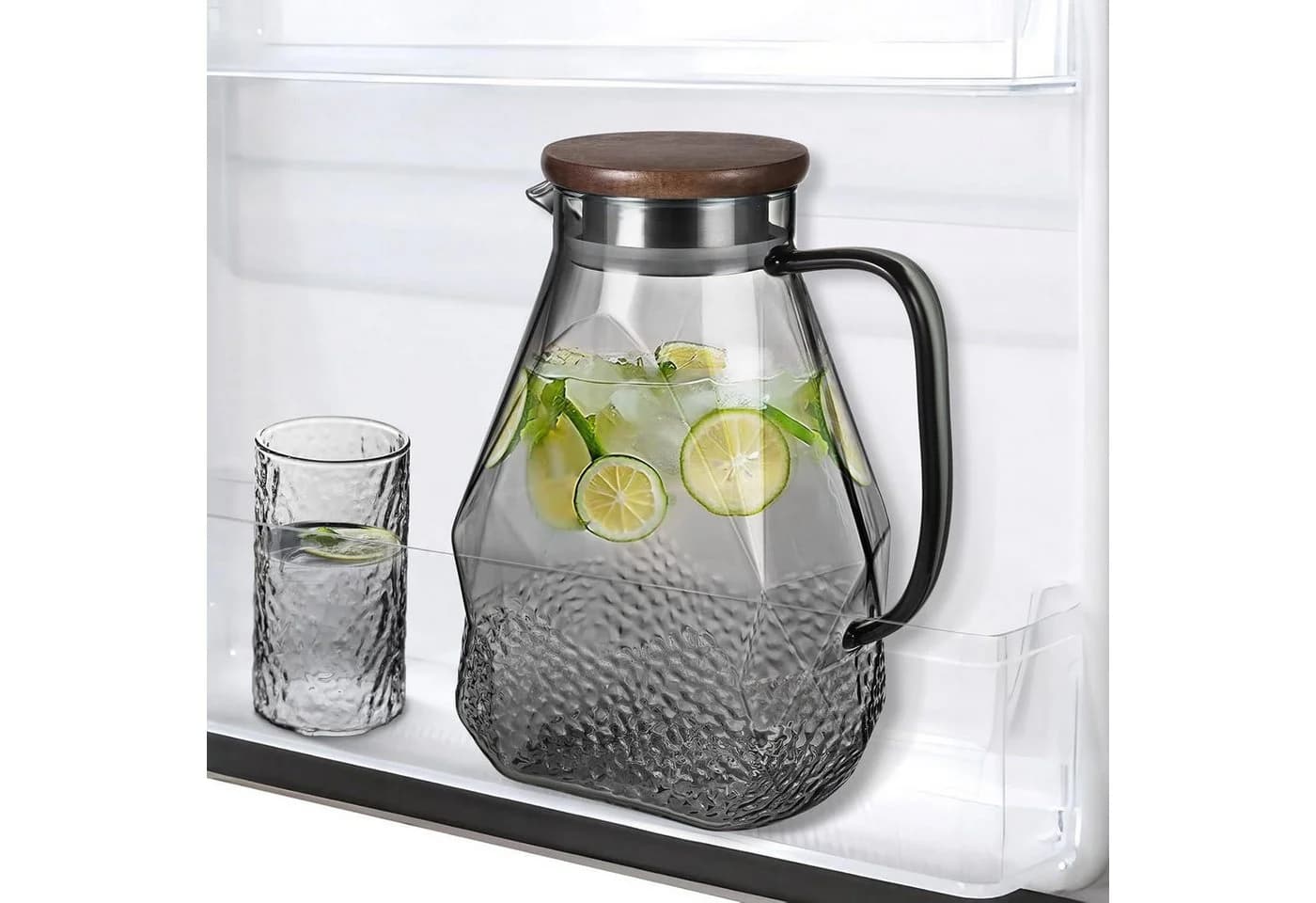 LuxusKollektion Wasserkaraffe 1.8L Schwarz mit Deckel - Bild 2