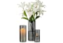 LuxusKollektion 3er Set Glasvasen Grau Modernes Zylinder-Design Bild 2