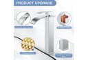 LuxusKollektion Wasserhahn Bad Modern Wasserfall Armatur Hoch Verchromt Messing Bild 1