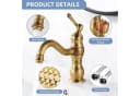 LuxusKollektion Waschtischarmatur Kisimixer Antik Bronze Retro 360° Schwenkbar Bild 1