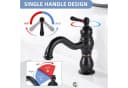 LuxusKollektion Waschtischarmatur Kisimixer Schwarz Matt 360° Schwenkbar Bild 5