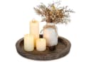 LuxusKollektion Kerzentablett Holz Deko Rund 28cm Bild 2